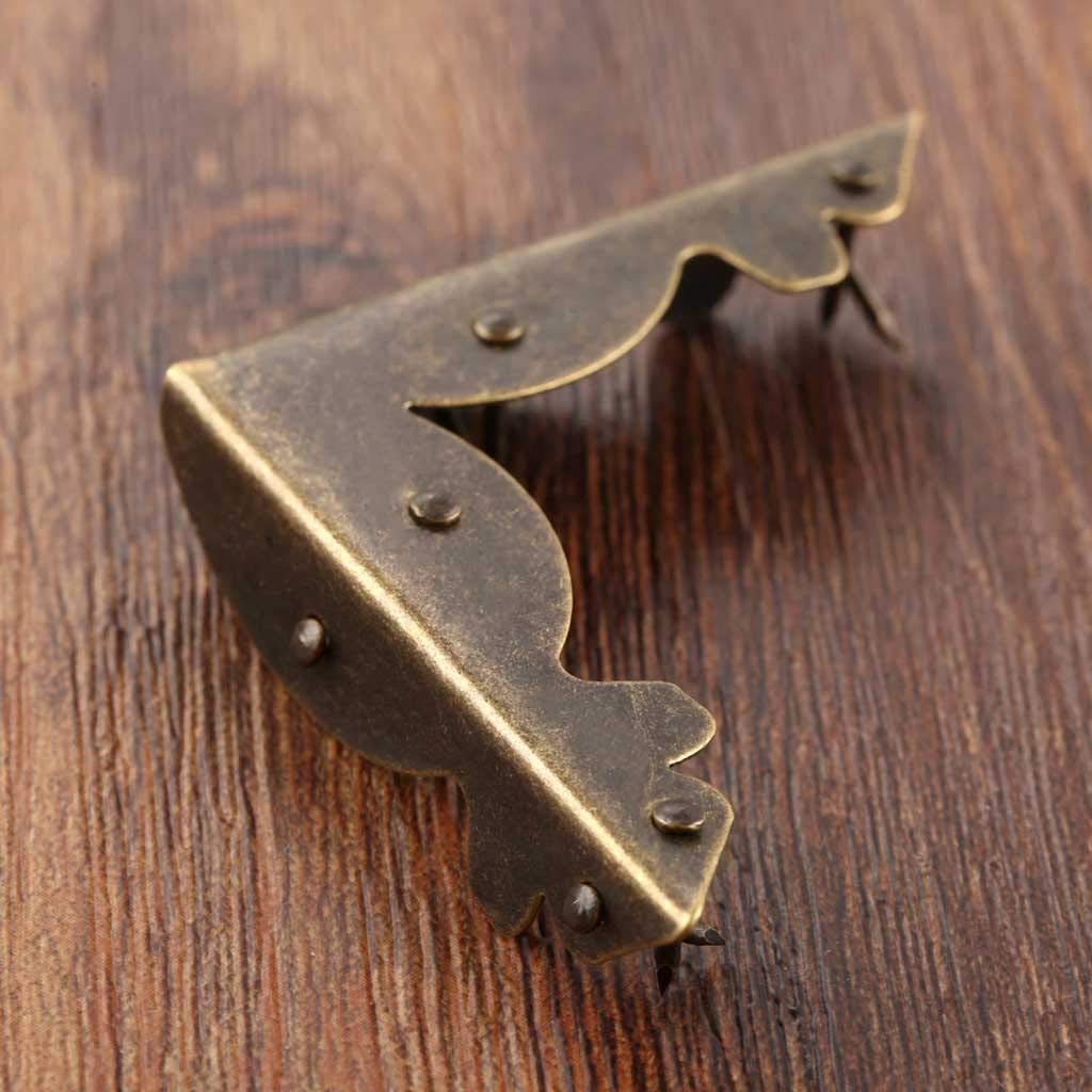 Boîte à jambe et coin de table en métal bronze 46mm contre les chocs de meubles