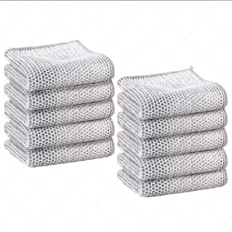 Meganchoice Single Layer Kitchen Cleaning Dish Wash Cloth Pack of 10, Non Scratch Steel Wire Dishwashing Rags Stainless Steel Scrubber Non-Scratch Mesh Bathroom Towel (B0D8TKQ43X) Amazon Price History, Amazon Price Tracker