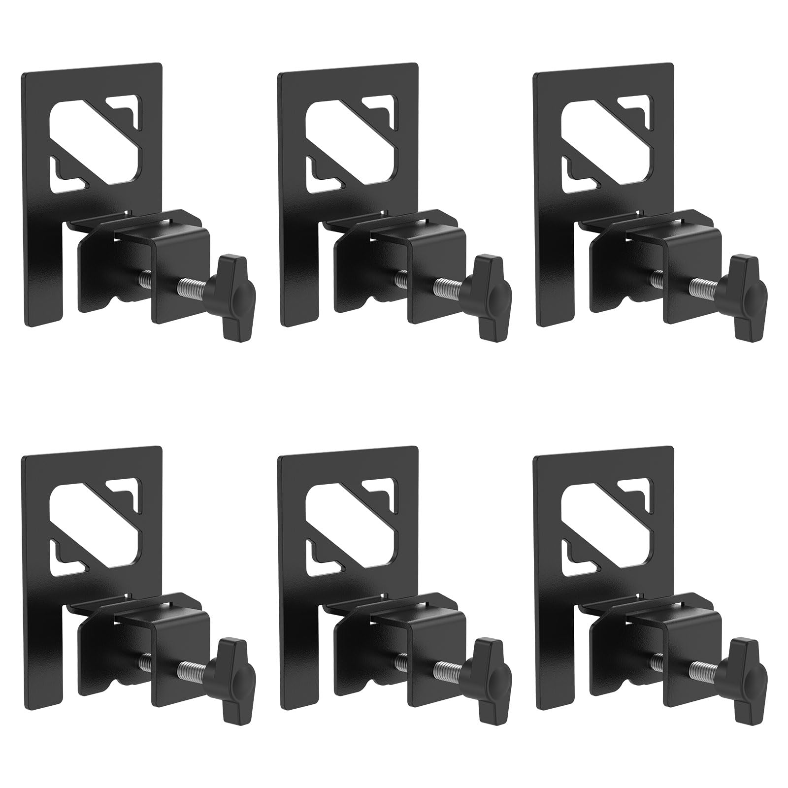 Patnfr Black 6Pcs Mattress Gaskets For Bed Frame, Adjustable Non Slip Mattress Holder In Place Gripper Heavy Duty Mattresses Retainer Bar Stoppers To Prevent Sliding For Metal Wooden Spring Bed Frame