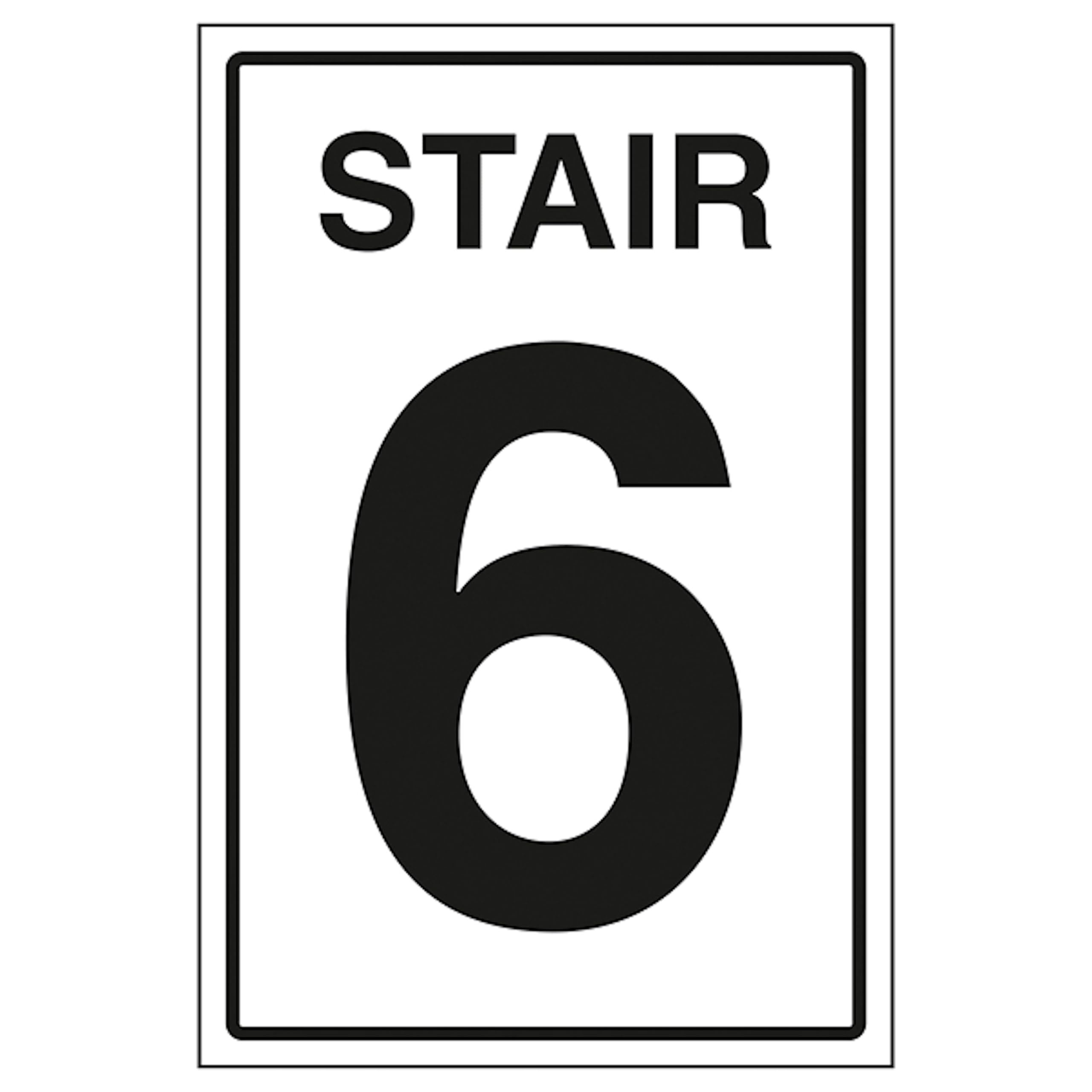 V Safety Stair 6 200 x 300mm - 1mm Rigid Plastic Safety Sign