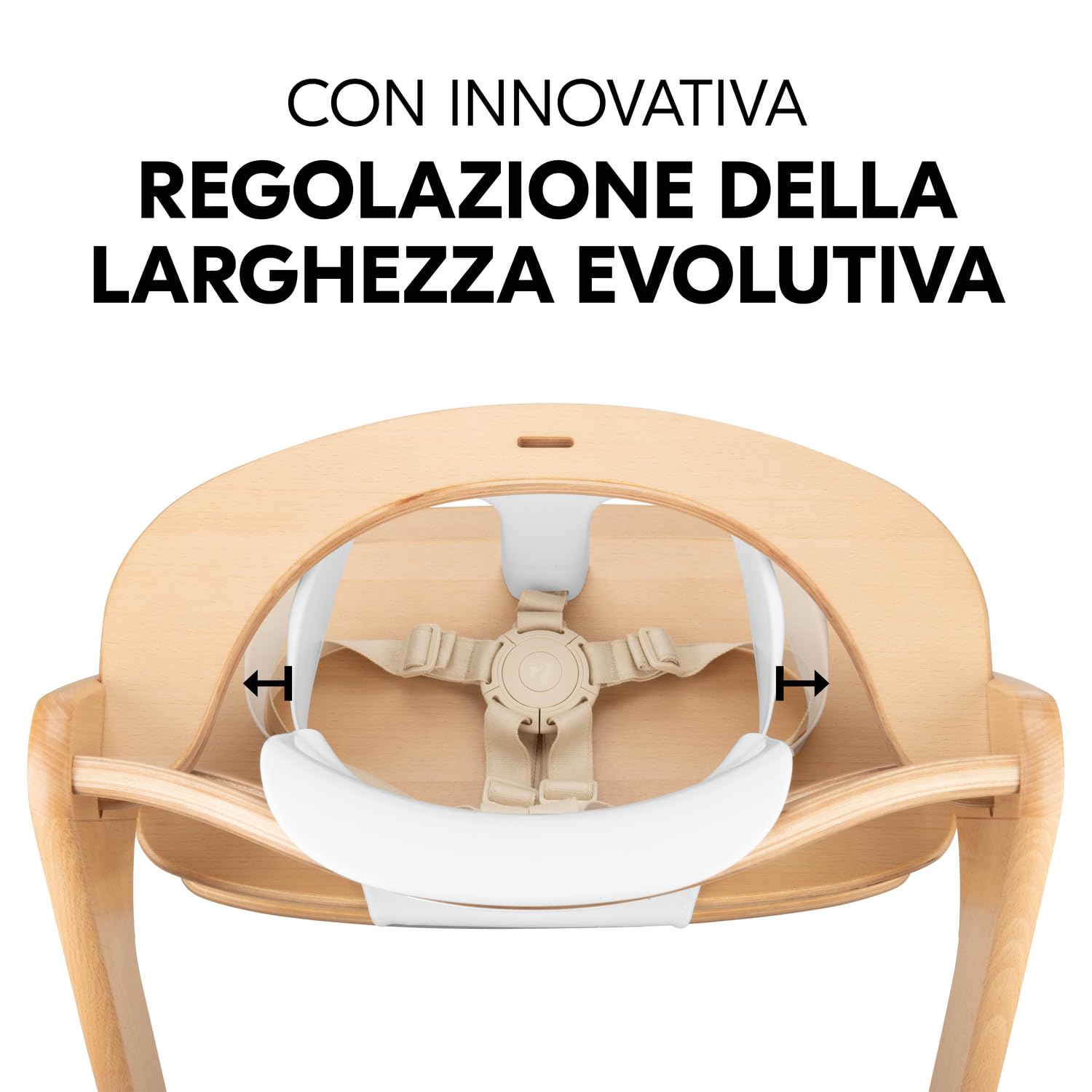 Hauck Highchair Baby Seat White Riduttore di Seduta per Seggioloni Alpha+ Beta+ Arketa 6-24 Mesi Schienale Ergonomico Larghezza Regolabile Plastica Resistente