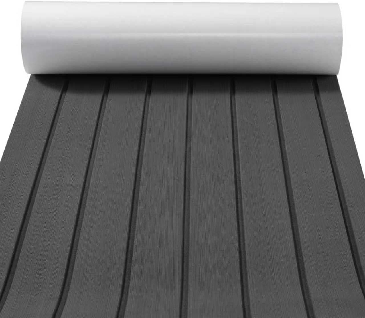 EVA Foam Boat Flooring 96"x16.8", 48"x16.8" Self-Adhesive Sea Deck Flooring, Non-Slip Traction Marine Decking Sheet Mat for Pontoon, Jon Boat, Kayak, Surfboard & Rubber Boat,Camo/Brown/Gray