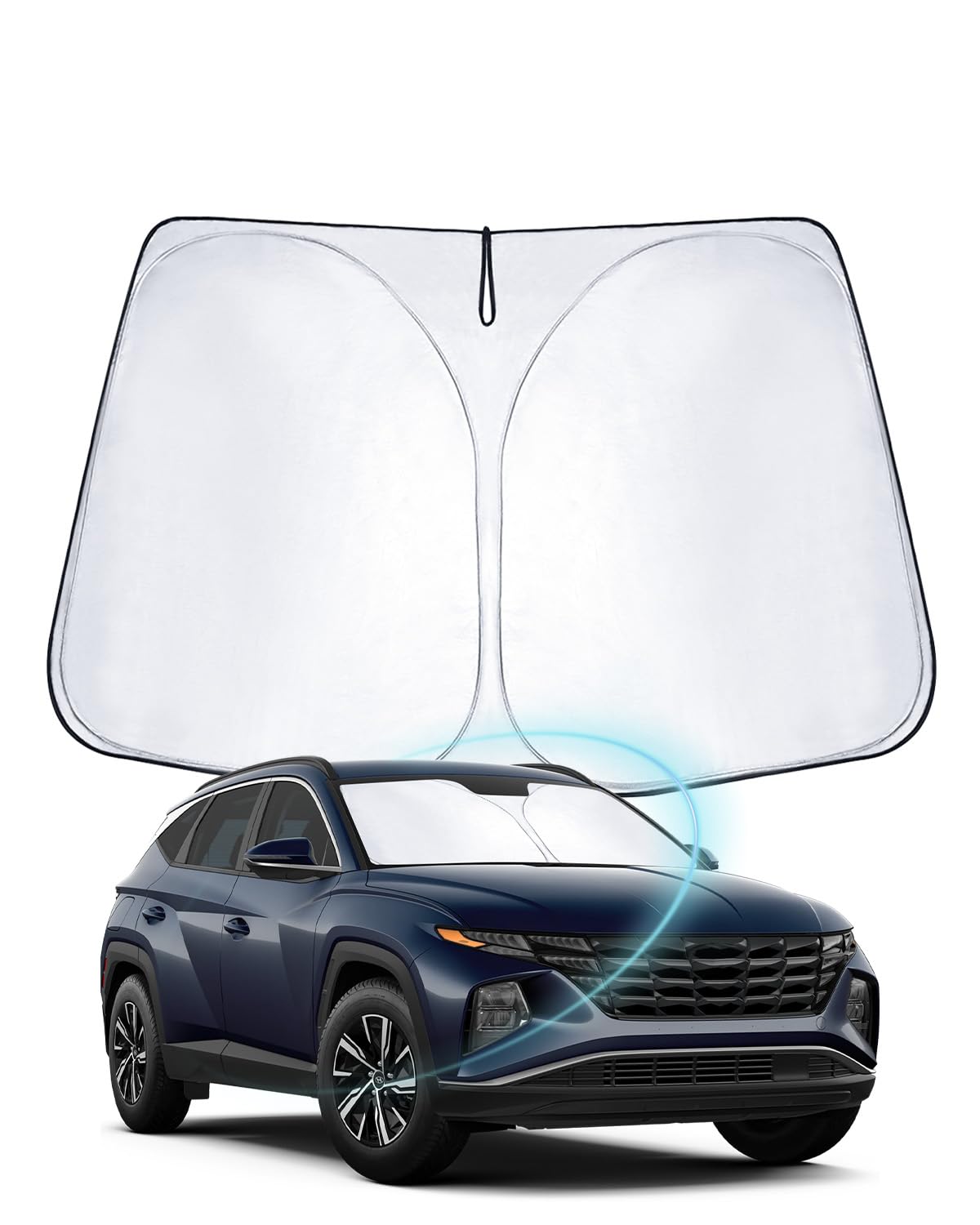 WEIPIN Parasol Compatible con Hyunda-i Tuc-Son NX4 2021 2022 2023, Parasol de Coche para Parabrisas Delantero para Tuc-Son NX4 Accessori con refrigeración Anti UV, protección Interior