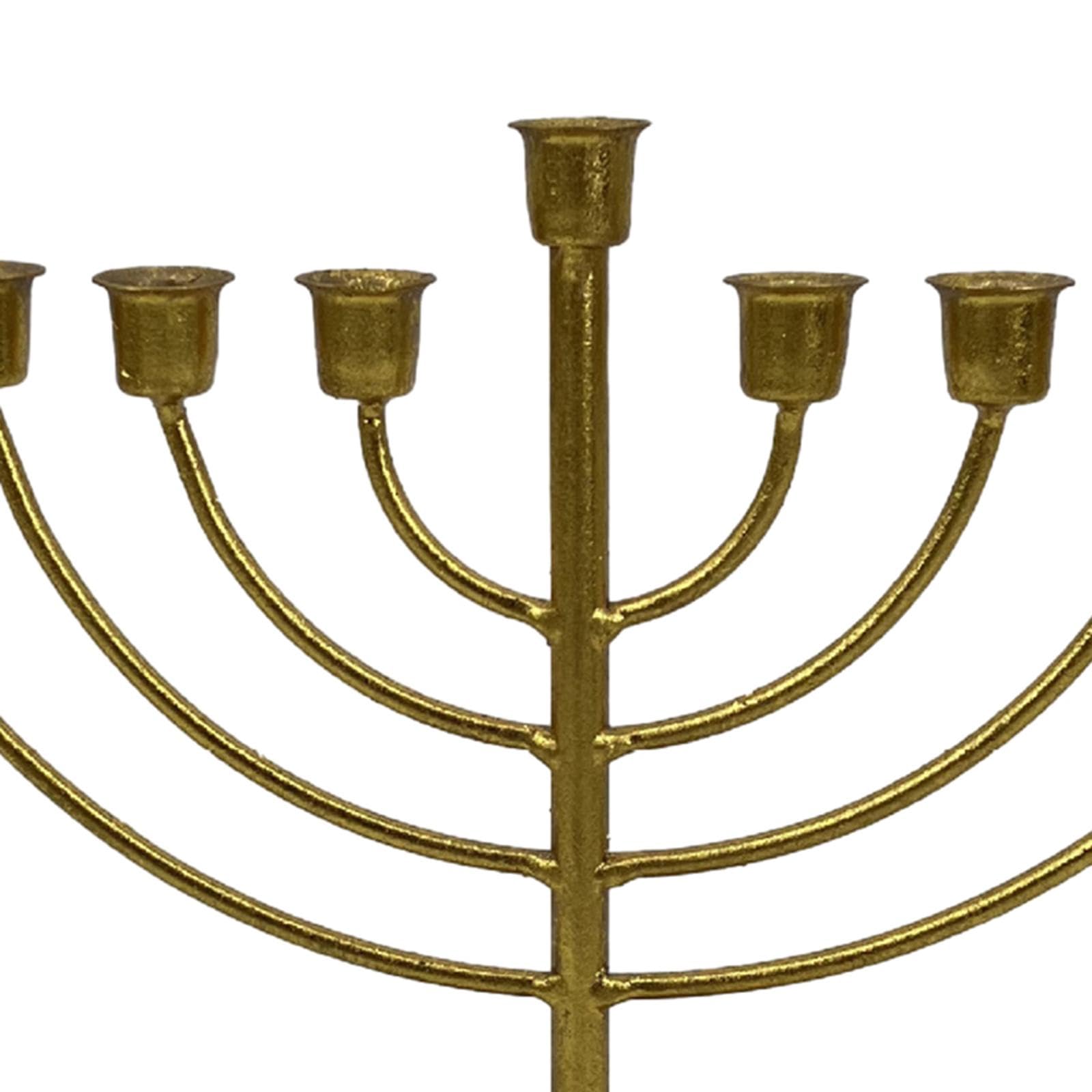 F Fityle Candelabro judío, candelabro judío, Mesa Central, candelabro, Menorá, Hanukkah, decoración, Menorá para aparador, 9 sucursal