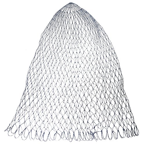 Red de aterrizaje de pesca plegable de nailon portátil, red de malla de rombos, 60 cm, azul