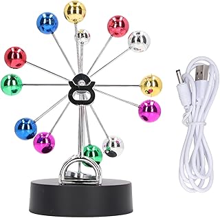 Natudeco Perpetual Motion Machine Ferris Wheel Balance Desk Toy Electronic Perpetual Motion Desk Toy Home Decoration USB Battery Dual Use Ferris Wheel Balance Toy Tabletop Decorative Ornaments