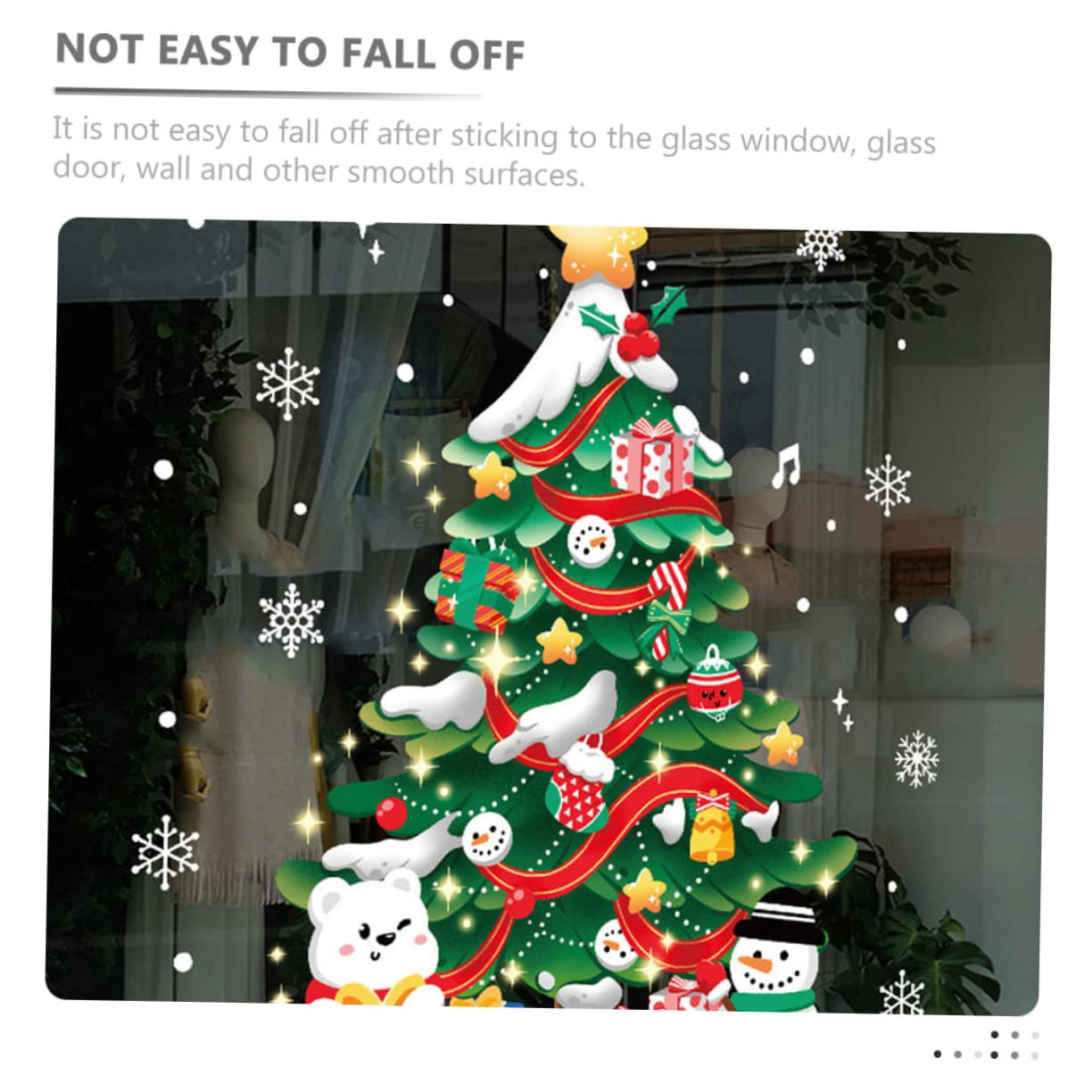Zerodeko 5 Hojas Adhesivos Arbol De Navidad Pegatinas Decoración Colgante Navidad Vinilo Decorativo Para Pared Infantil Luces Bolas De Adornos Navideños Película Muro De Polivinilo