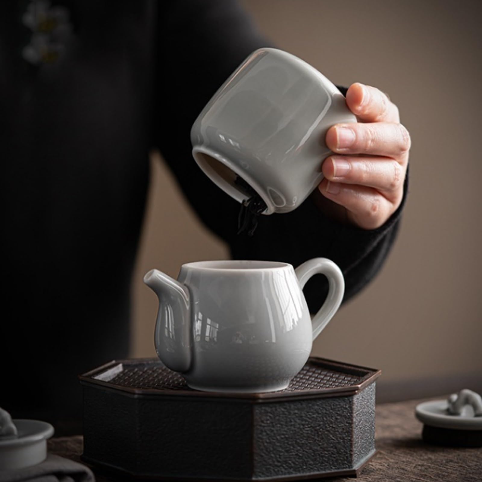 Ceramiczny Pojemnik Na Herbatę Ceramiczny Pojemnik Na Herbatę 6 Uncji Płynu Ceramiczny Pojemnik Na Puszki Małe Pojemniki Kuchenne