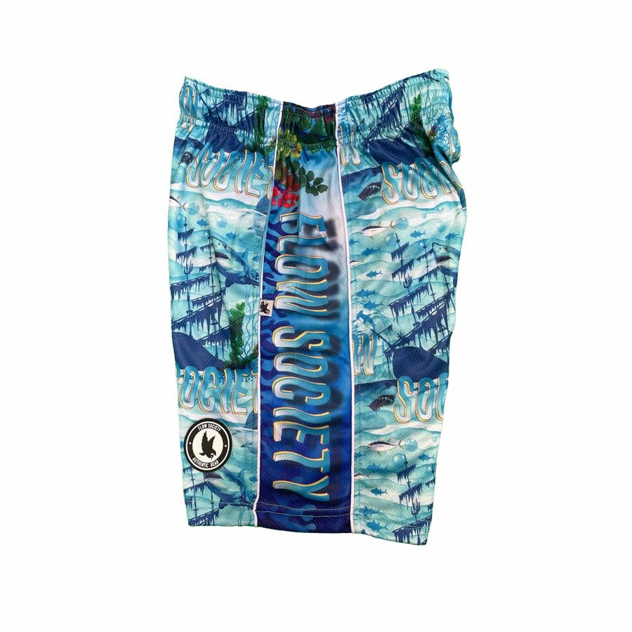 Flow Society Great White Shipwreck Boys Athletic Shorts - Lacrosse - Gym - Sports - Activewear - Patterned - Youth - Apparel2
