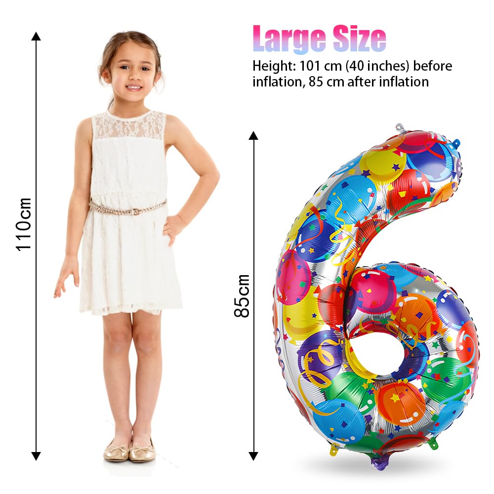 Foil Globo Número 5 Azul 40" (101cm), Inflable Helio o aire, Gigante Numeros 0-9, 10-19, 20-29, 30-100, Grande Globos Decoración para La Boda Aniversario y Cumpleaños Fiestas — view 460