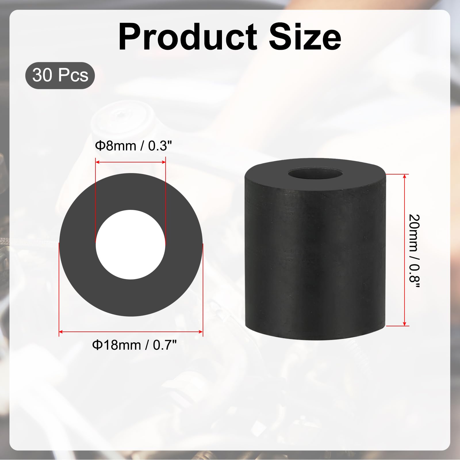 PATIKIL Multi Purpose Rubber Spacer - Image 2