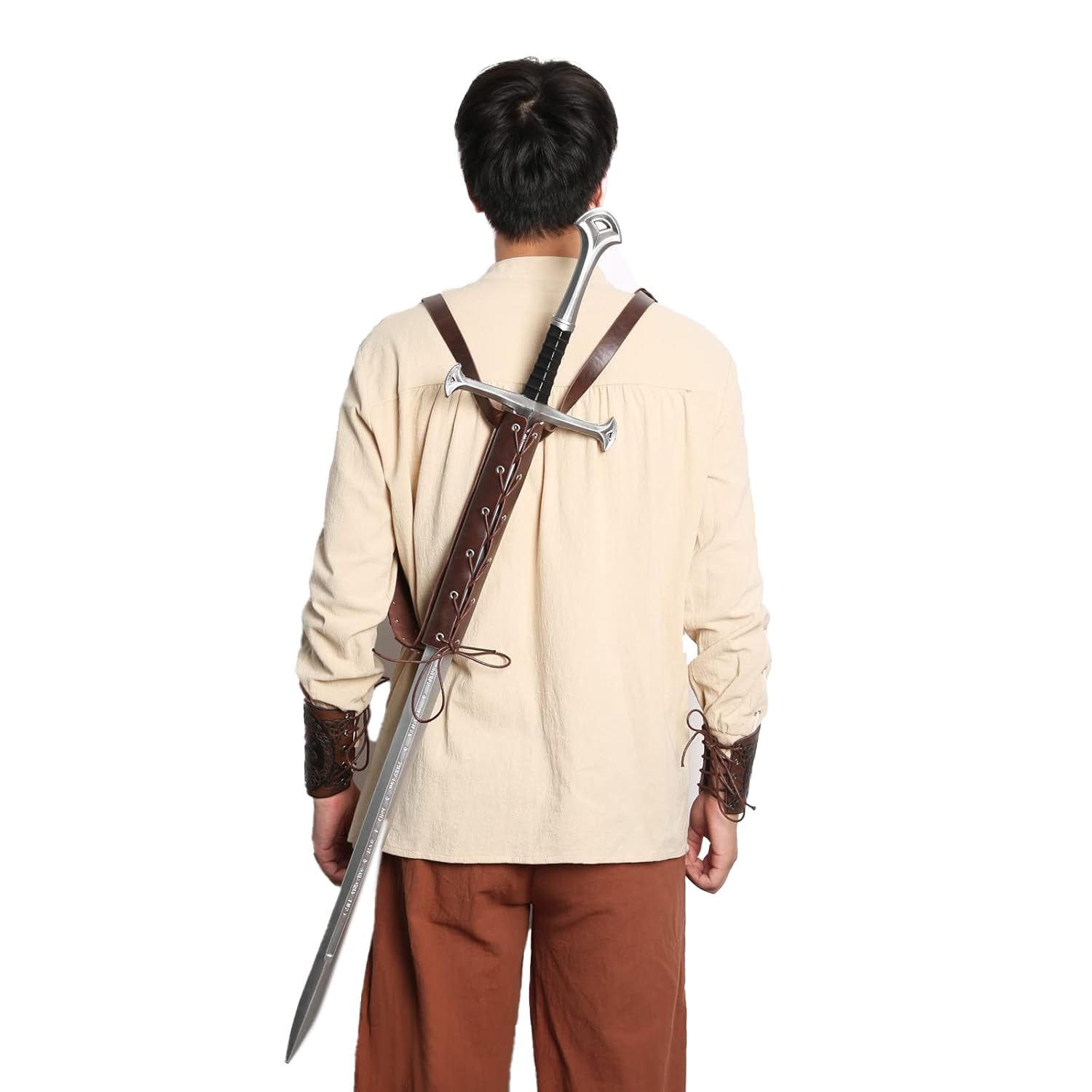 BUMPY handmade The Lord of the Rings Anduril Narsil Sword of King Elessar Comes With Adjustable Sword Frog Medieval Sword Holster