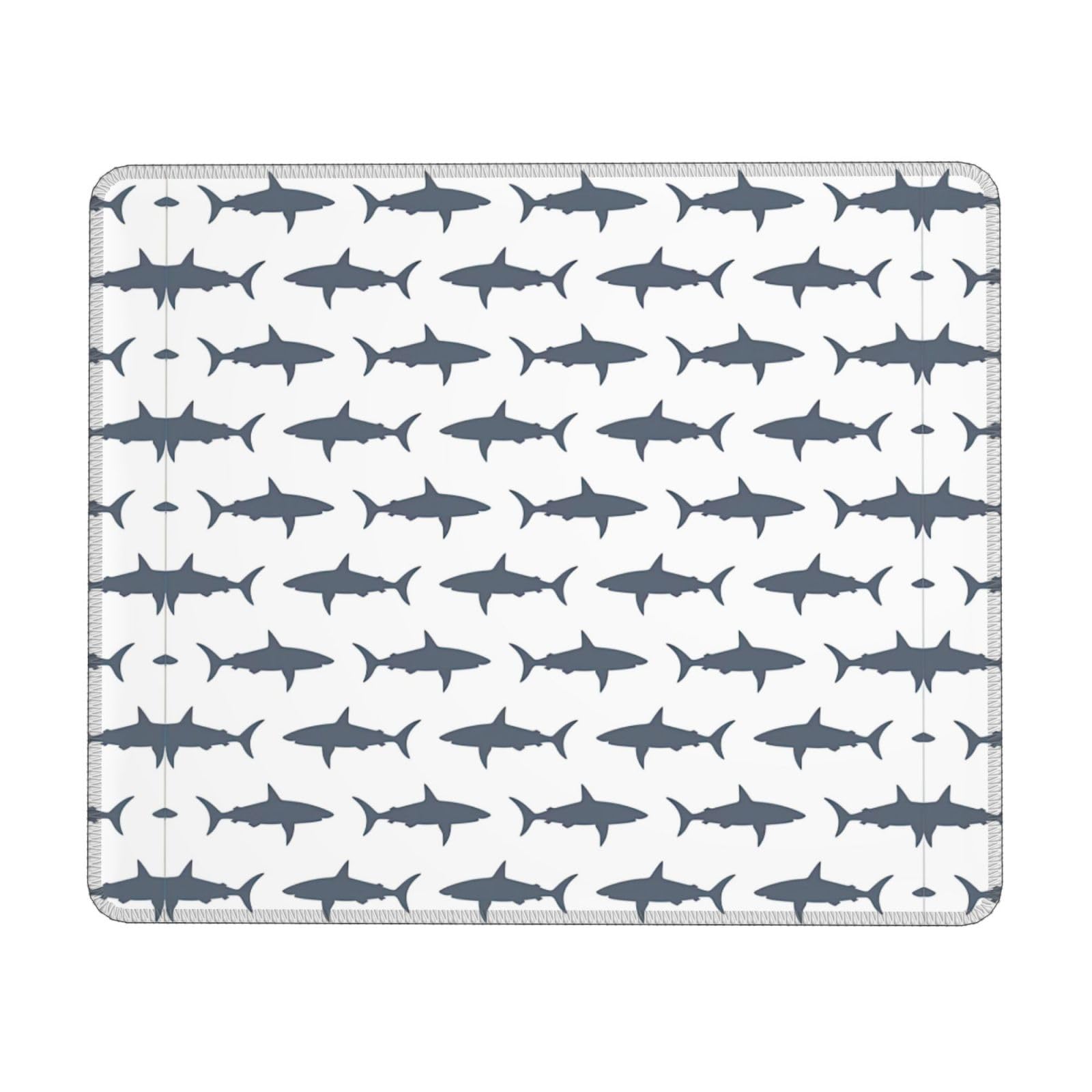 Fish and Shark Non-Slip Rubber Base Mouse Pad with Lock Edge, Large Extended Desk Mat for Enhanced Game Work