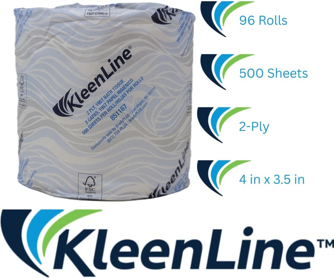 2-Ply Bath Tissue, White, 4.25" x 4", Fits Single Roll Dispensers | 96 Rolls/Case