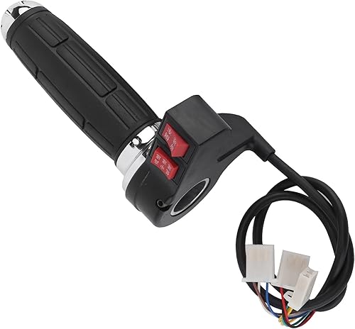 Miniatura 7 de 1 par de empuñaduras eléctricas del acelerador, acelerador de 3 velocidades con engranaje de avance y marcha atrás para triciclos eléctricos,