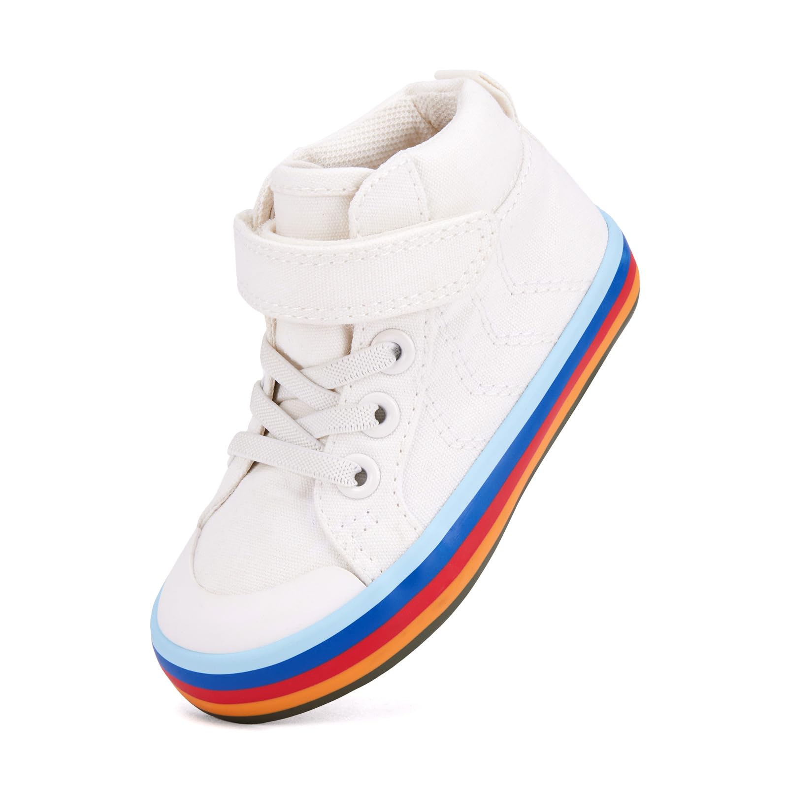 Toddler Boys Girls Walking Shoes High Top Tennis Canvas Sneakers(Infant/Toddler)