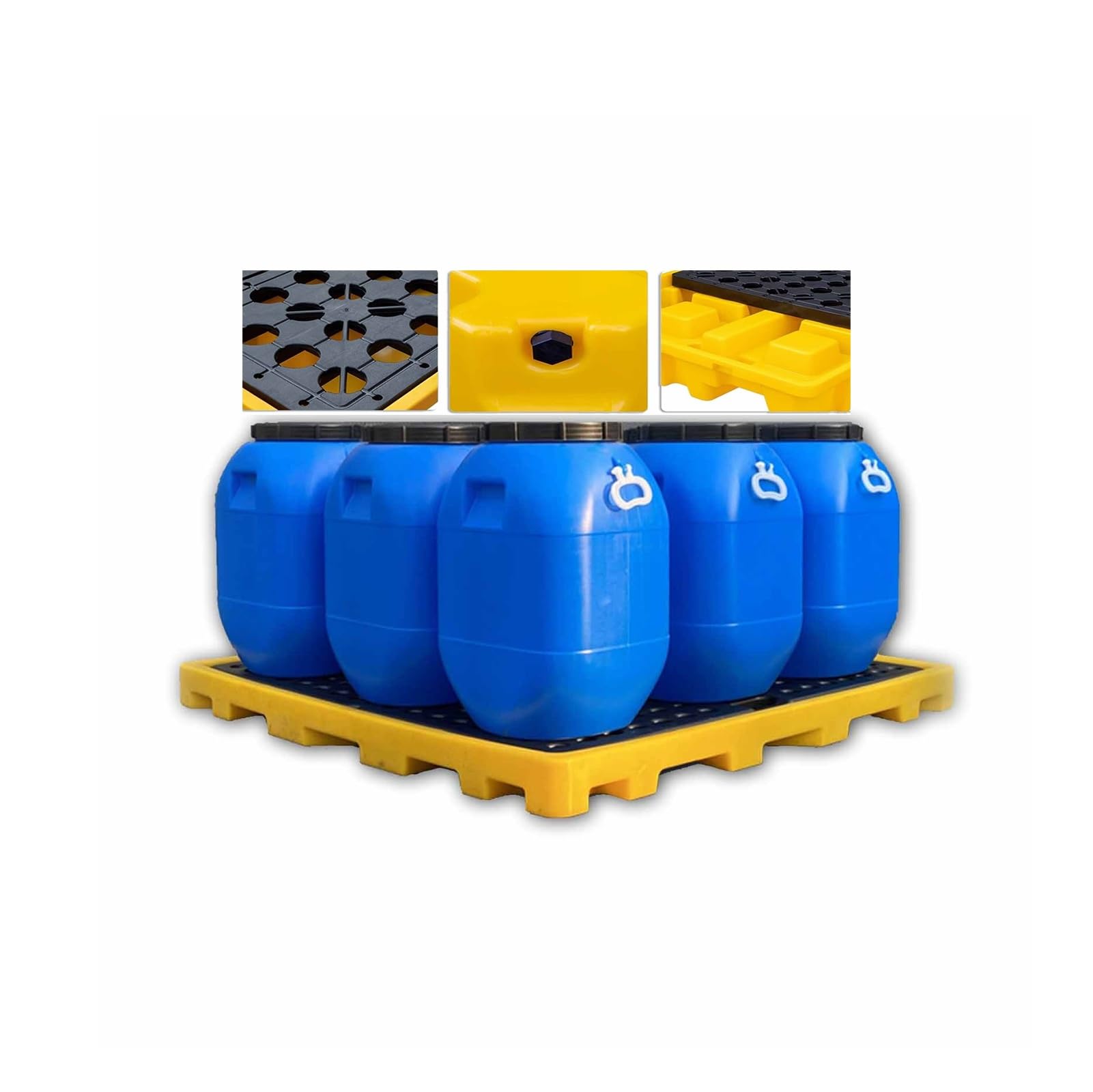 JKJZSALJ Heavy-Duty Polypropylene Spill Containment Kit - Plastic Spill Tray With Drain Plug For Indoor/Outdoor Use, Ideal For Garage & Basement Storage,120x60x10cm