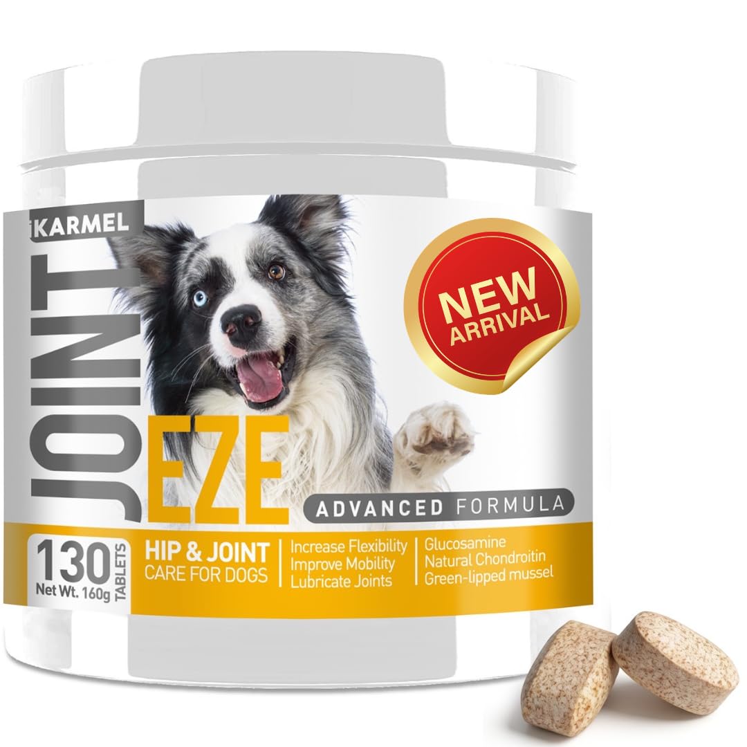 Joint Supplements for Dogs | Hip and Joint Care | with Glucosamine, Chondroitin, and Green-Lipped Mussels | Puppy to Senior Dog Treats for Stiff Joints 130