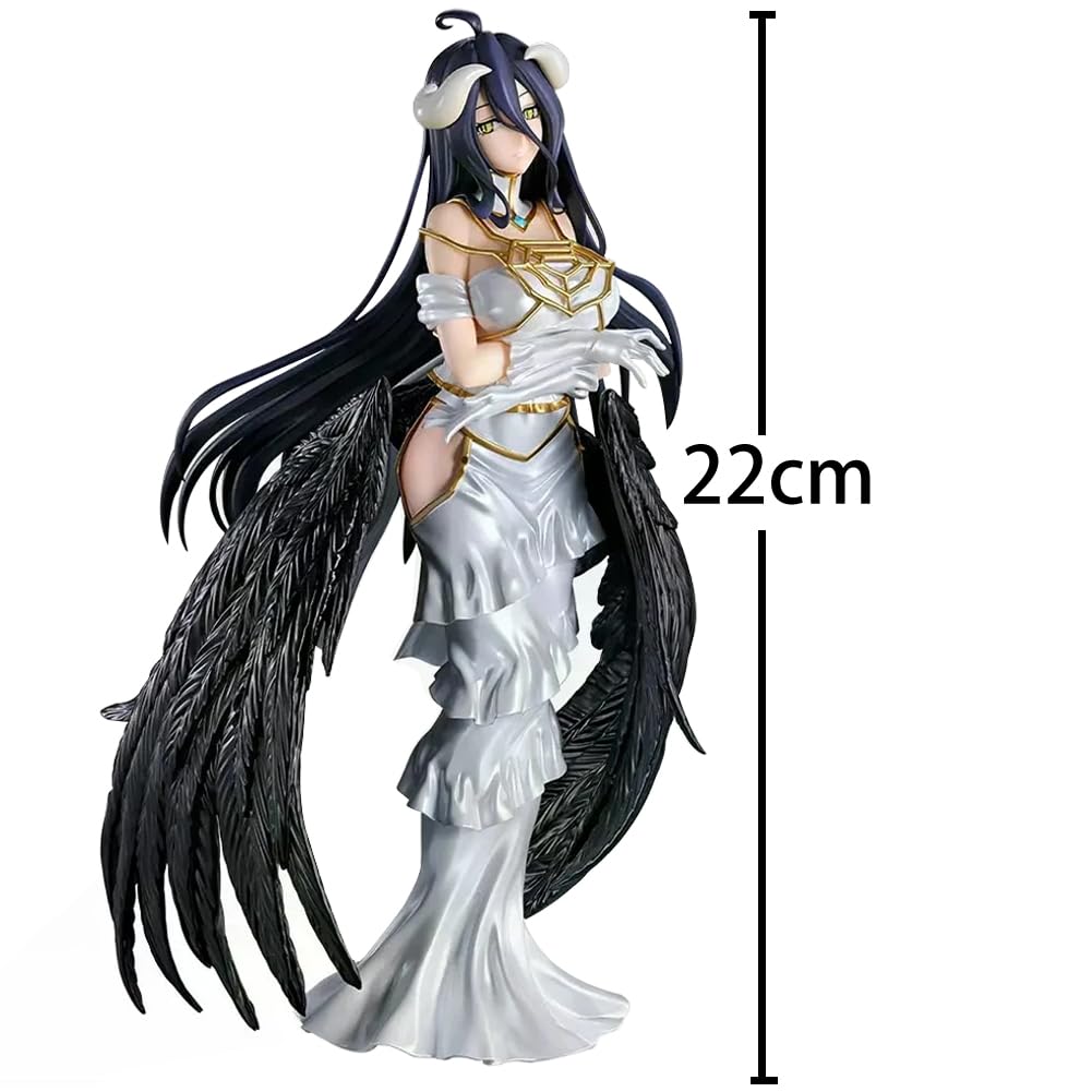 Zhongkaihua Albedo Figur 22 cm weißes Kleid schwarze Flügel Sneer Face