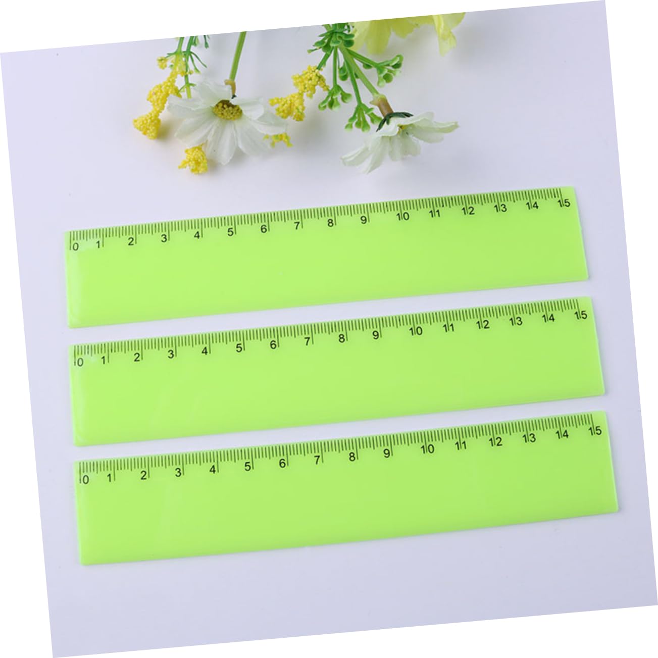 Lot De 5 Règles Multifonctions Droites Pour Lécole Le Bureau La Maison Légères Et Portables En Plastique 25 Pièces X 5