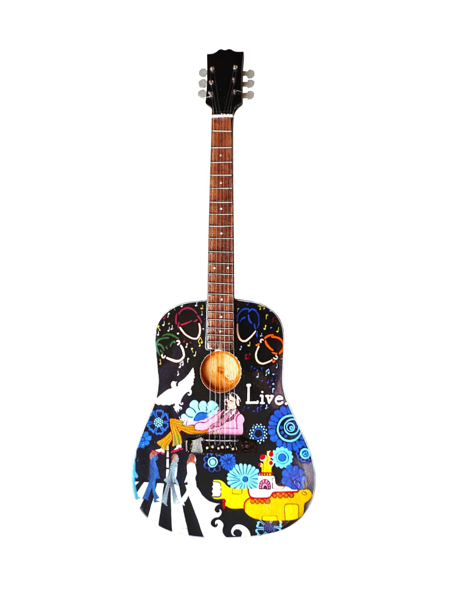 Shopewebb Multicolor Miniature Guitar Replica - Famous 4 Beatles Tribute