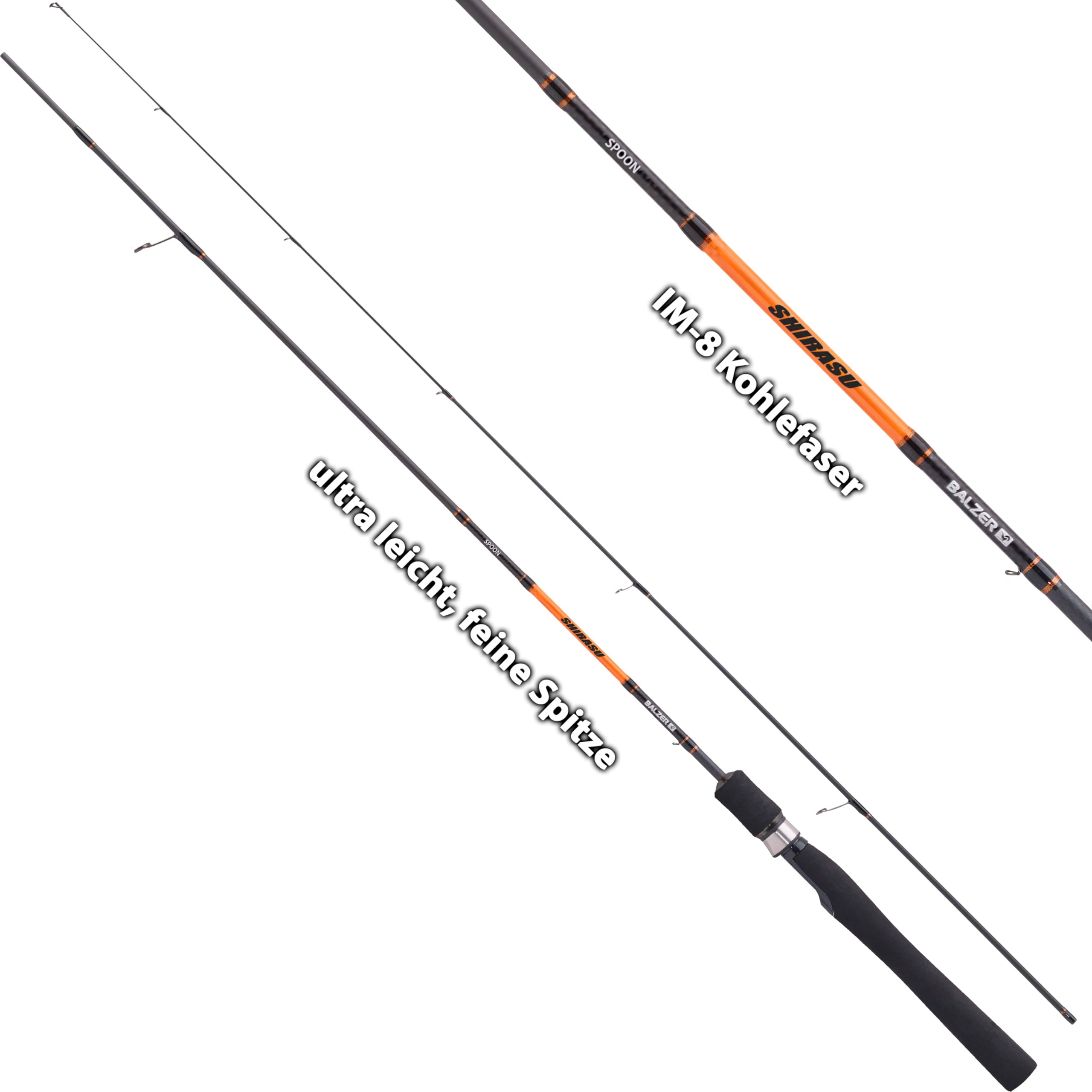 Balzer Shirasu Spoon Combo Rute Rolle Schnur Angelset