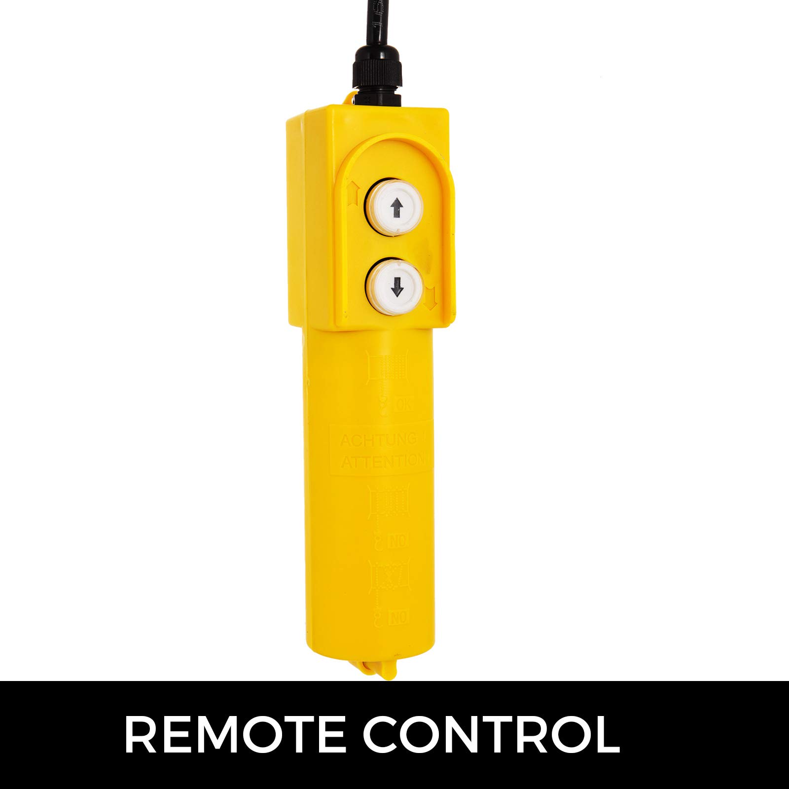 VEVOR 200/100kg Polipasto Eléctrico 220V, Cabrestante Eléctrico de Acero 12M, Elevador Electrico para el Hogar, Taller (200/100kg)