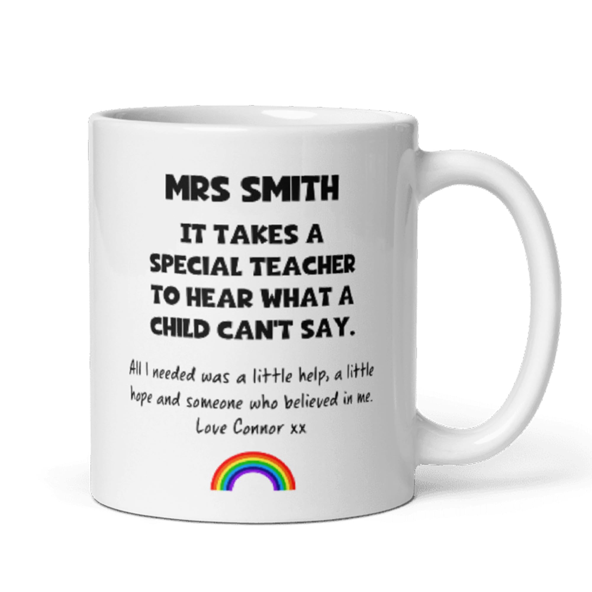 Confidently Quirky - Personalised Extra Support Teacher Thank You White Mug, Thank You Teaching Assistant, End Of Year Teaching Assistant, Special Mentor Autism Gift, SEN