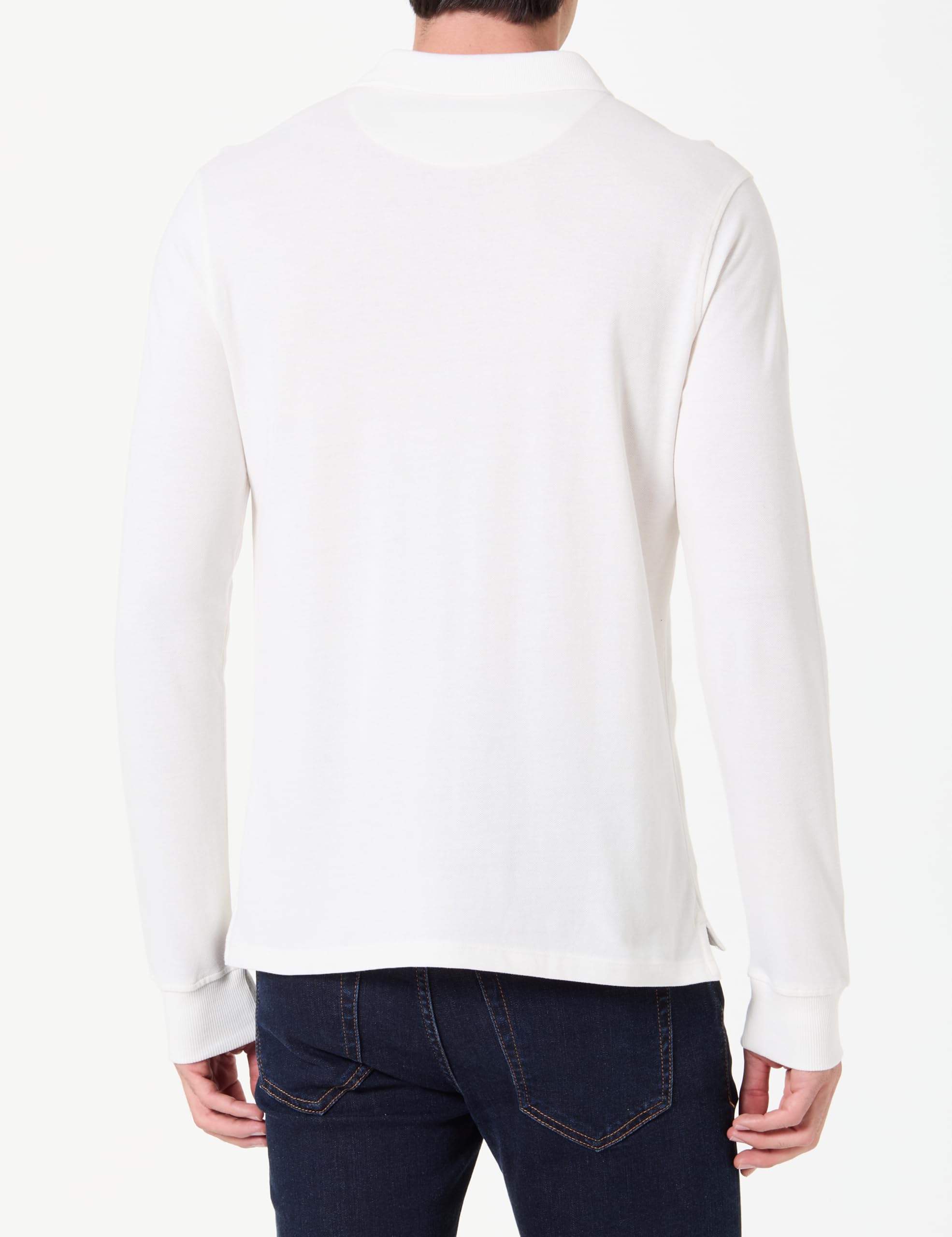 Pepe Jeans Męska koszulka polo, M Basic Long Polo, biała (Mousse-White), S, biały (mus-biały), S