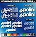 Pimastickerslab Kit Adesivi Stickers Polini -11 Pezzi- -Scegli Colore- Moto Motorbike cod.0572 (Bianco cod. 010)