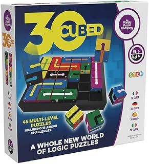 The Happy Puzzle Company | 30 Cubed - 45 Multi-level Challenges - Great Challenge for Friends and Family to Enjoy Together - Family Board Games - Logic Puzzles - Kids Games - Ages 6+