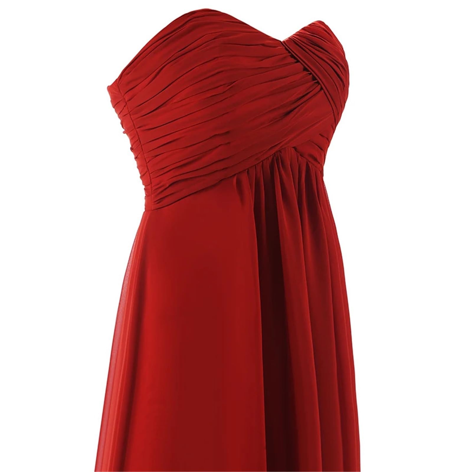 Vestido de Dama de Honor Largo sin Tirantes de Talla Grande en Color Rosa Burdeos, Vestido de Fiesta de Boda y graduación(NO.77 Grape Purple,12)