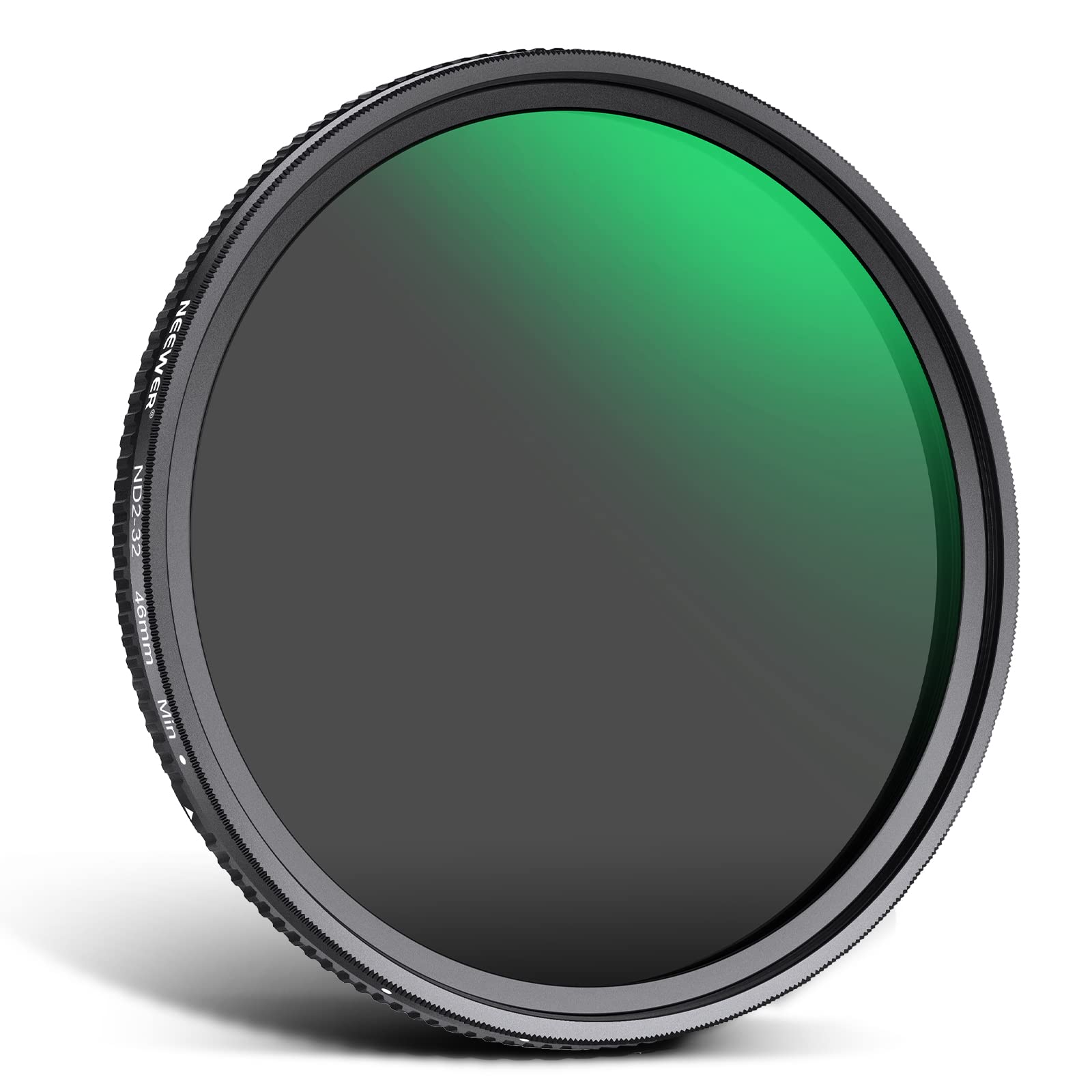 NEEWER 46mm Variable ND Filter ND2-ND32(1-5 Stops) Adjustable Neutral Density Filter/No X Cross/Ultra Slim Aluminum Alloy Frame/Optical Glass/Multi