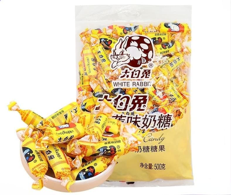 Amazon.com : Banana Flavors White Rabbit Creamy Candy, 1.1 Pounds