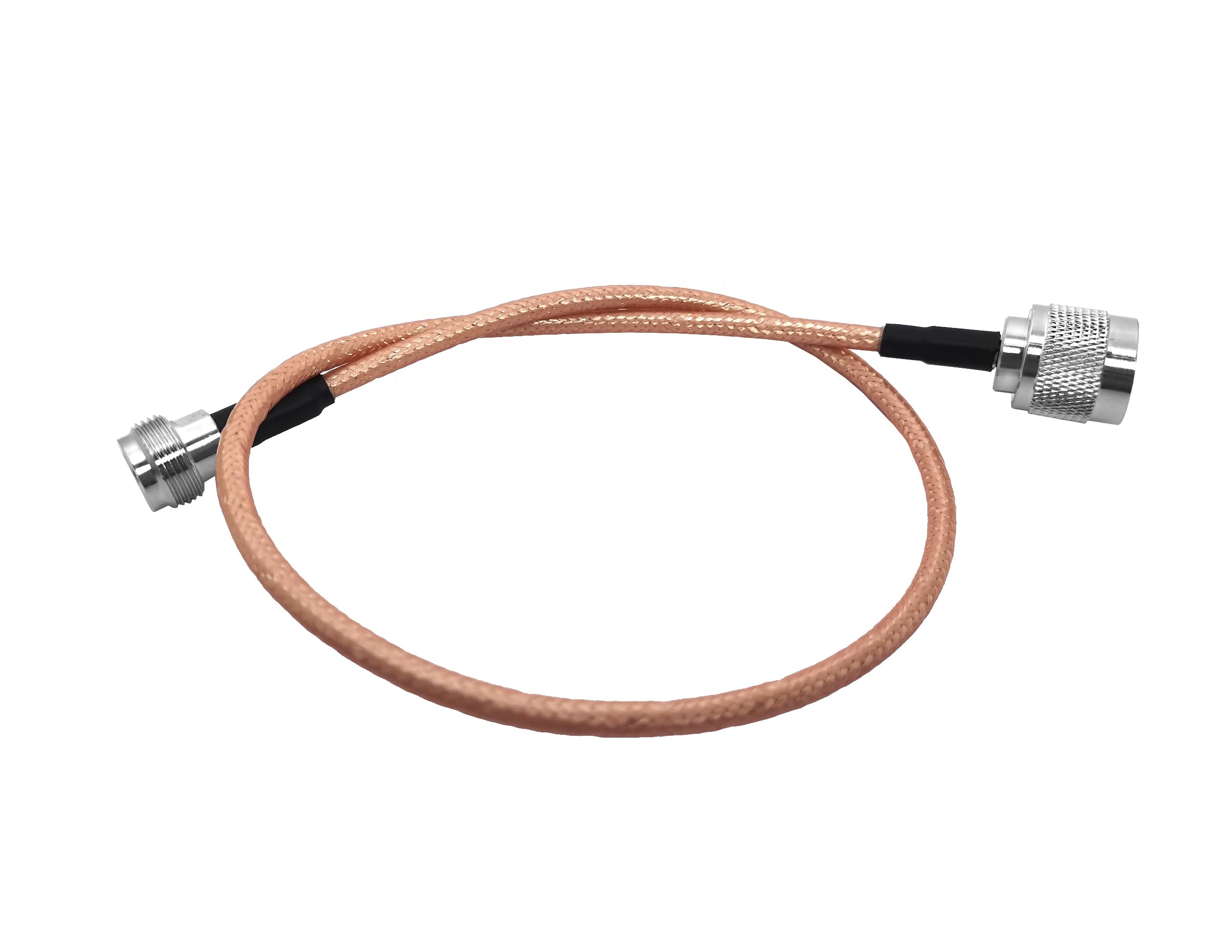 RG142 N Przedłużacz męski na N żeński — kabel koncentryczny o niskich stratach(2ft)