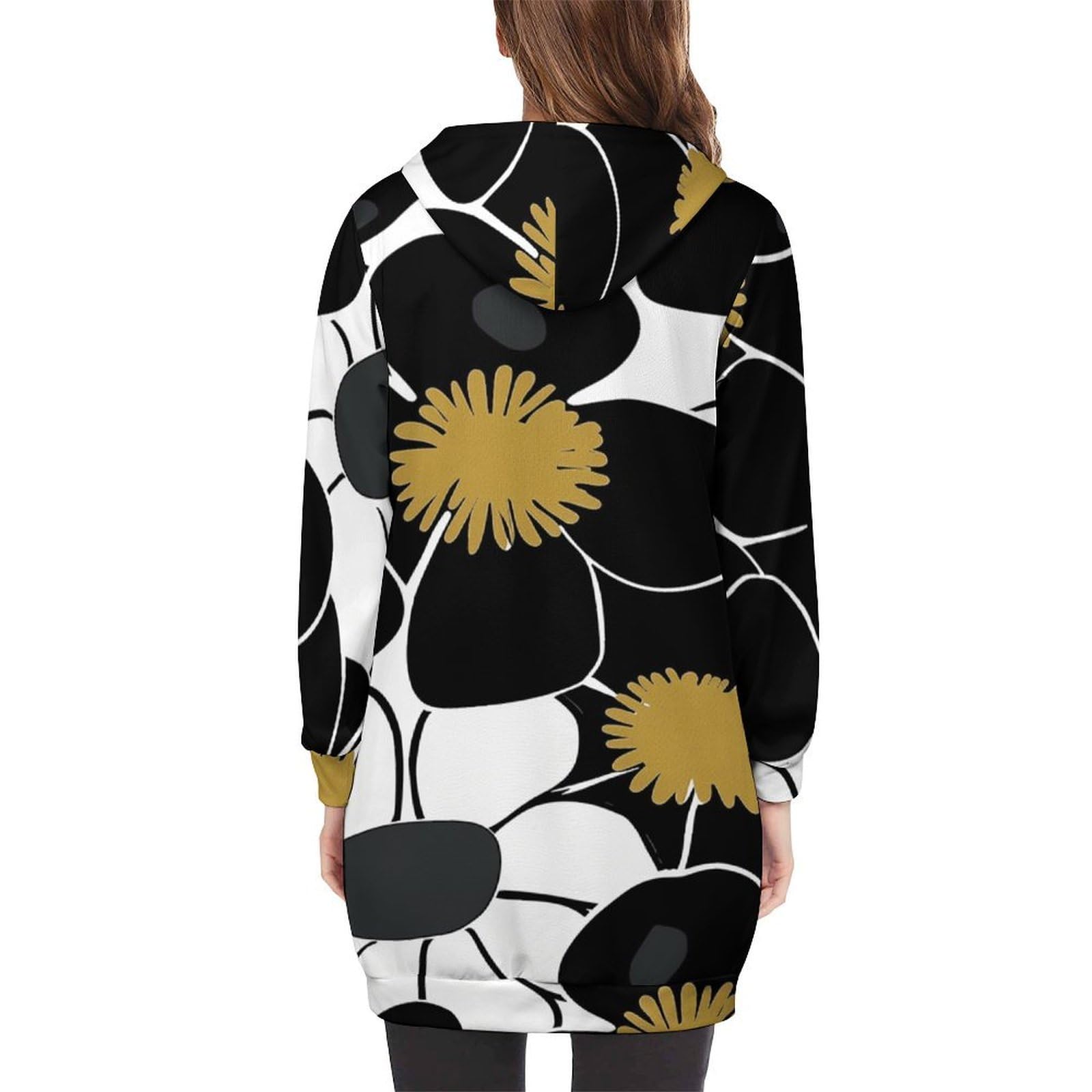 Felpa Donna con Zip Felpe Sportiva con Tasche E Cappuccio Petali Minimalisti Morbida Invernale Giacca Regolabile Confortevole per Uso Quotidiano Casual