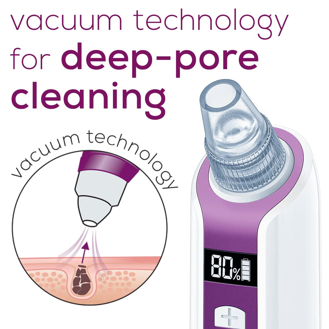 Beurer, FC41 Deep Pore Cleanser, Rimozione dei punti neri e cura del viso, Bianco