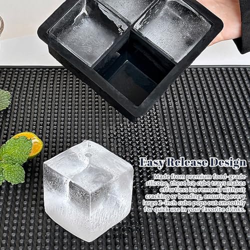Molde de hielo silicona 2 piezas 4 cavidades 2 pulg miniatura 7