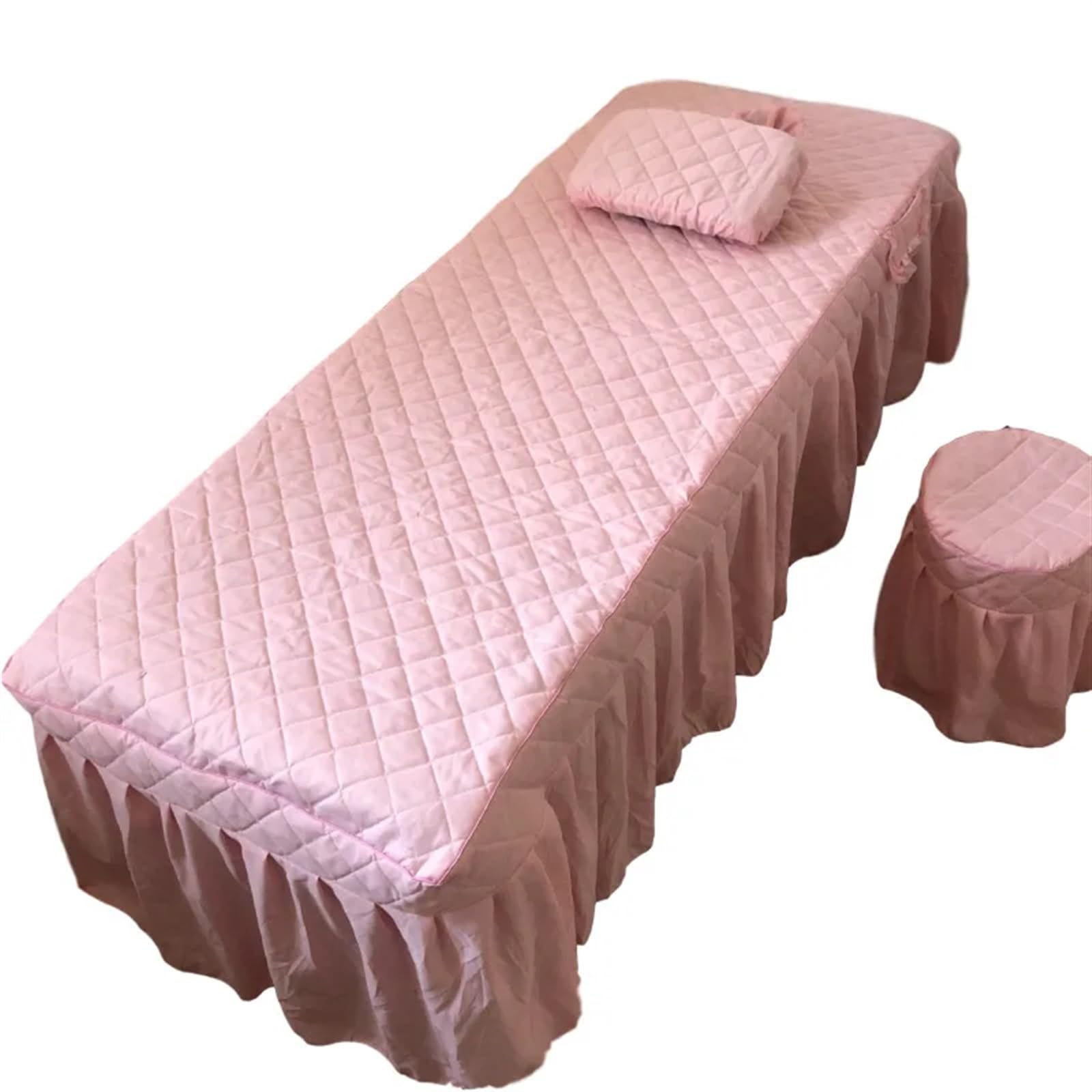 Sabanas Camilla Masaje 1 funda de almohada for camilla masaje, for salón belleza, faldón cama, agradable for la piel con orificio(Solid gray,70X190 bedskirt only)