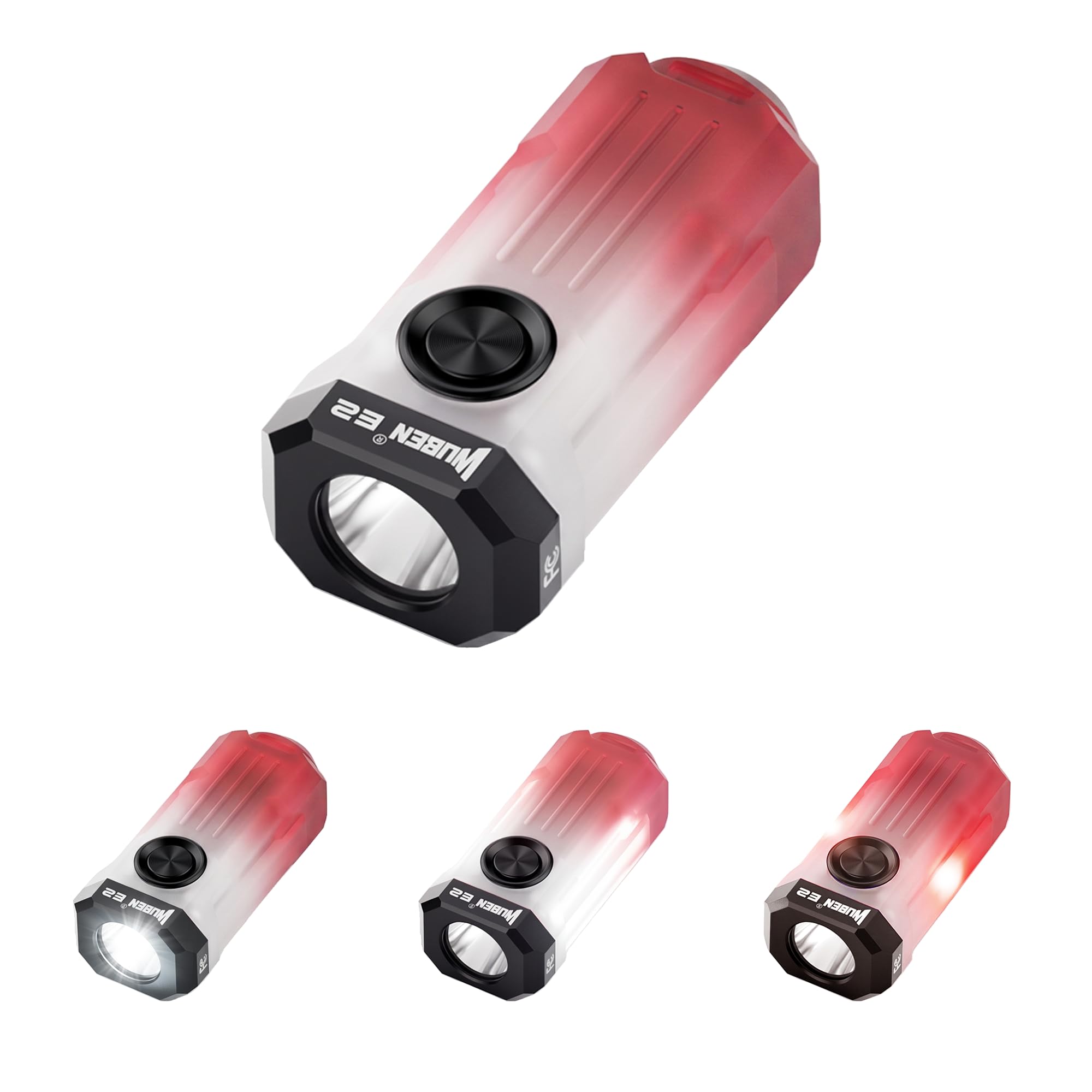 WUBEN E2 Mini Taschenlampe LED Aufladbar, EDC Torch Klein mit Magnet Usb-c | 150 Lumens Kleine Taschenlampe mit Seitenlicht & RGB, Magnetisch Flashlight für Camping Zuhause Outdoor(P5 nicht enthalten)