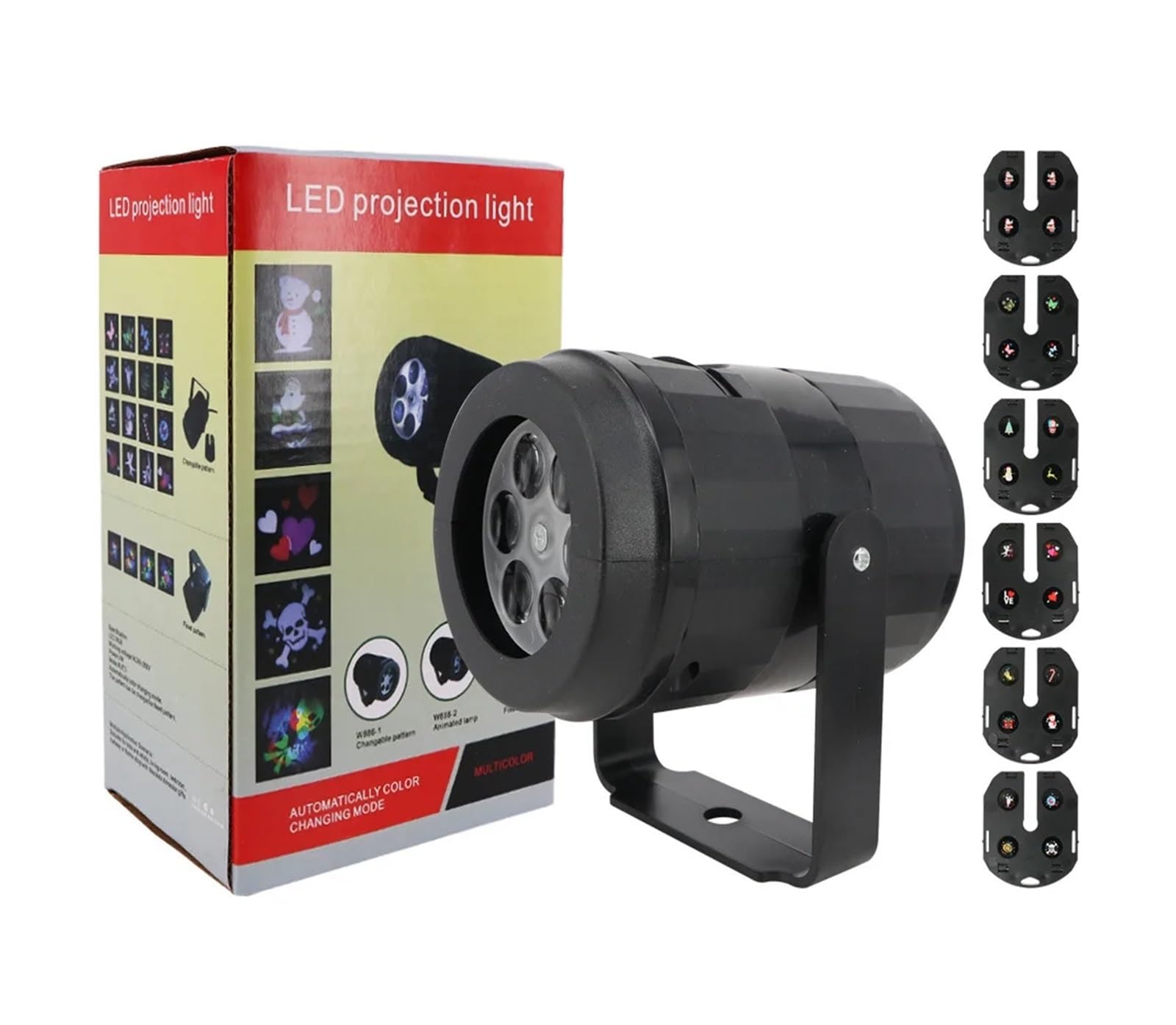 Proyector de luz, proyector holográfico de Halloween, Luces de Fiesta de Navidad, proyector de Copos de Nieve, luz LED giratoria con patrón navideño, iluminación navideña para Exteriores, de