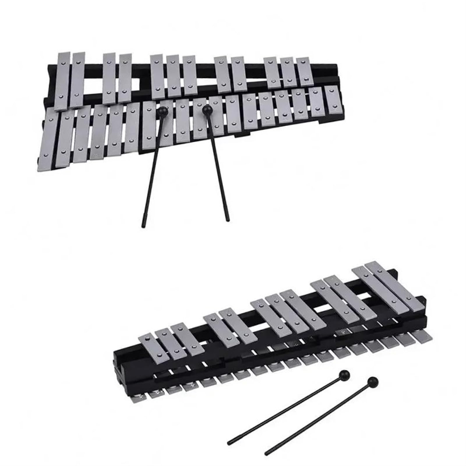 Ksylofon Perkusyjny Instrument Muzyczny Odtwarzana Blacha Aluminiowa Drewno 30 Nut Ksylofon Przenośny Ksylofon