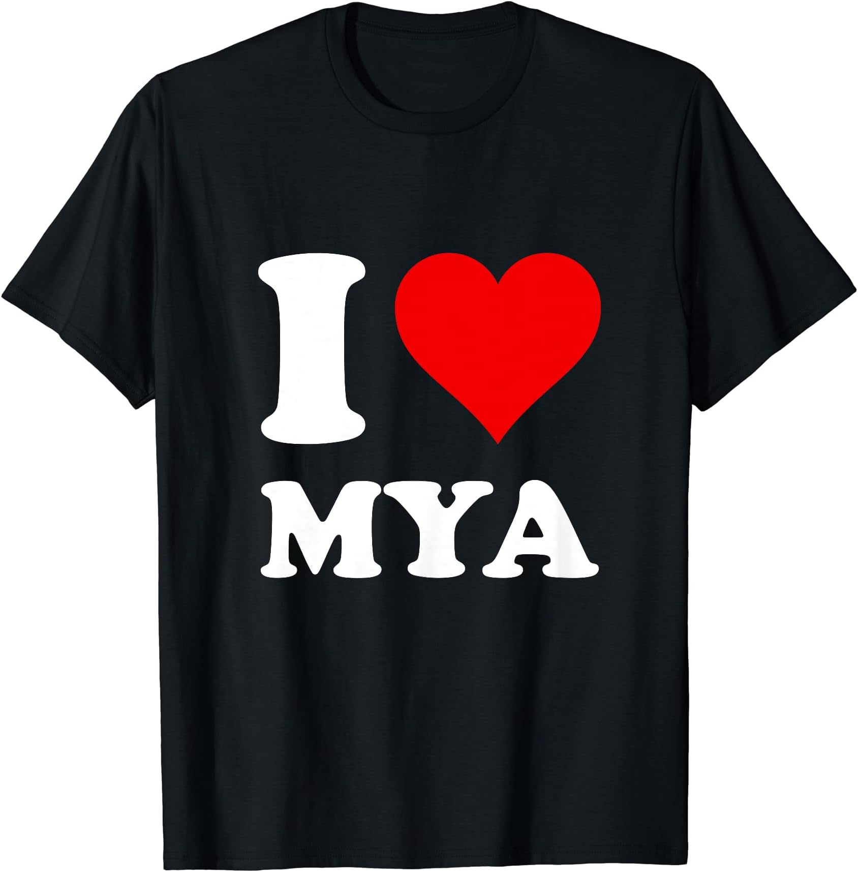 Red Heart I Love Mya T-Shirt