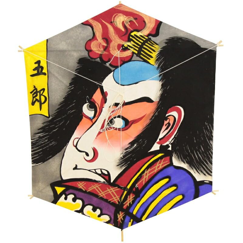 Amazon | インテリア 手描き和凧 六角凧 約縦60×横48cm ロ-16ロ 歌舞伎