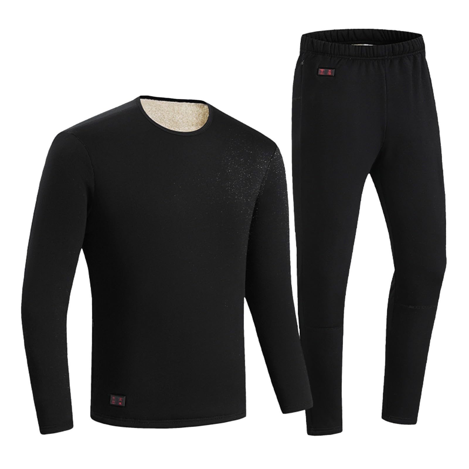 Skianzug Herren 2 Teilig Set Thermo Unterhose Langarm Thermowäsche Set Atmungsaktiv Thermo Unterwäsche Warme Thermounterwäsche Thermounterhose für Männer Thermo Leggings Wärme Kompressionshose