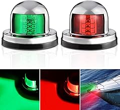 Nilight Marine Boat Navigation Light 2PCS 8LED Red Green LED Port Starboard Signals Bow