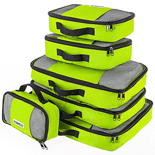 Savisto Packing Cubes 6 Piece Set, Durable & Lightweight Tra