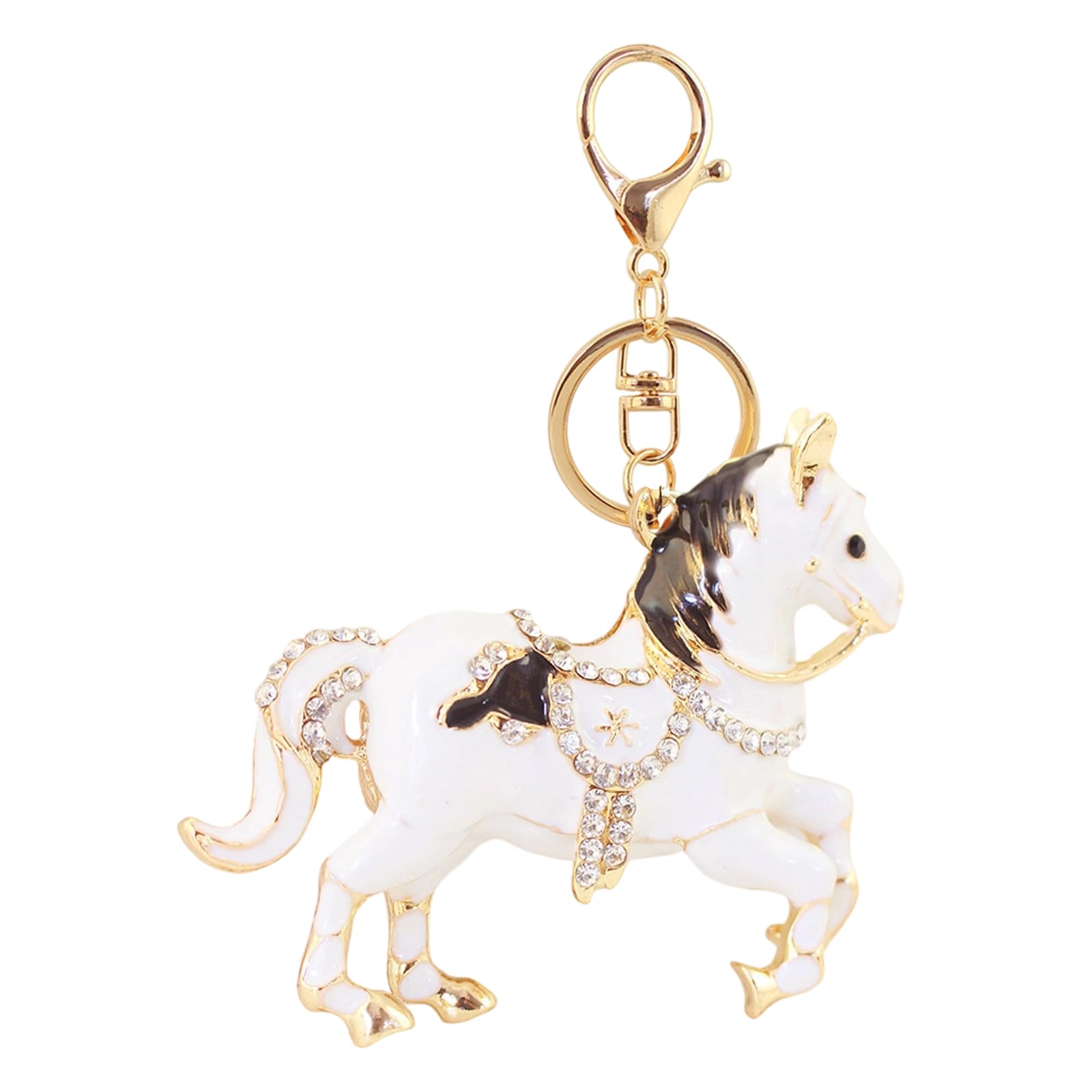 Maxtonser Lightweight Horse Shaped Keychain Stylish Holder Charm Featuring Secure Clasp Mechanism For Easy Portable Carry