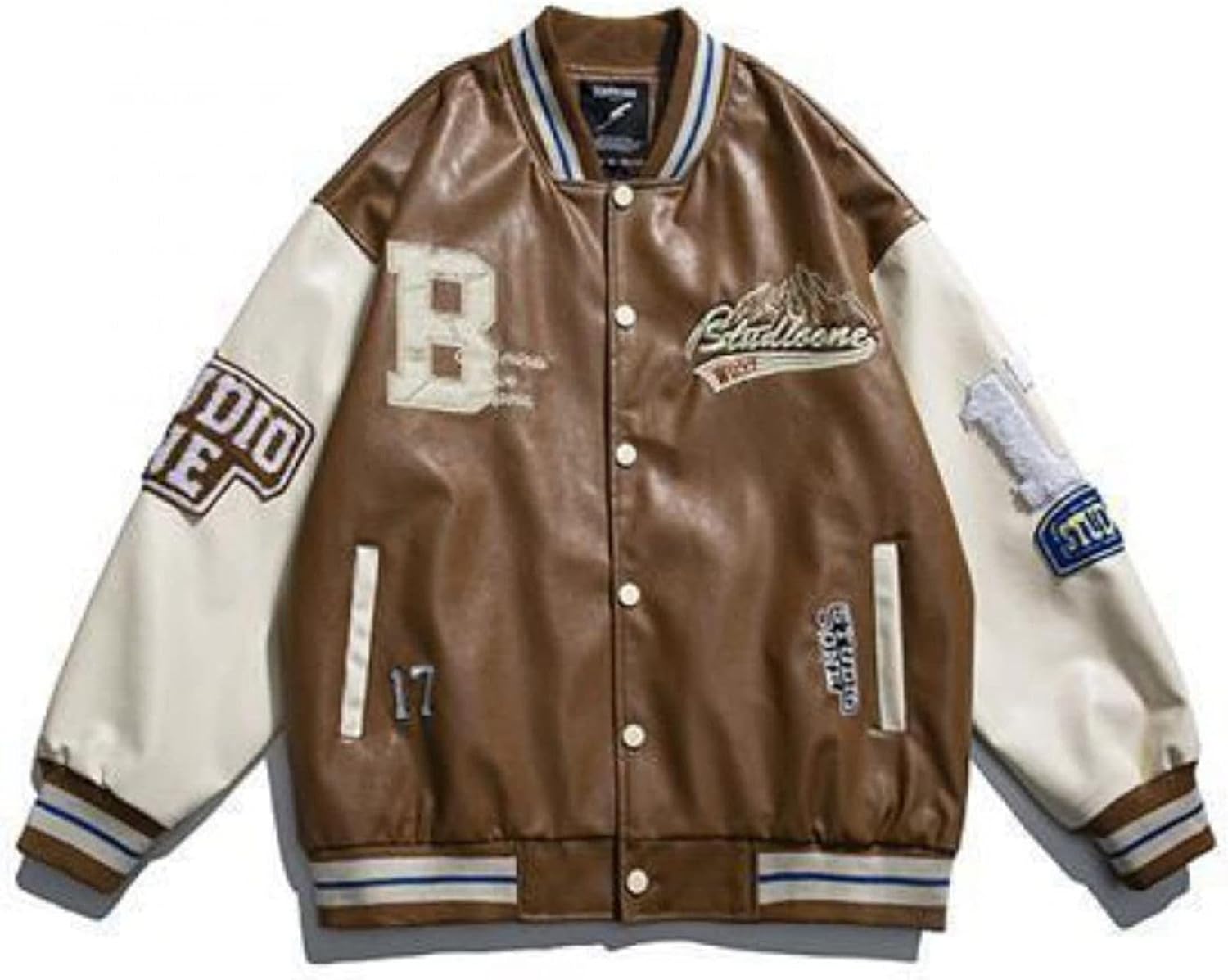 XOBULL] ライダース スタジャン メンズ レディース PU 流行し 春秋服