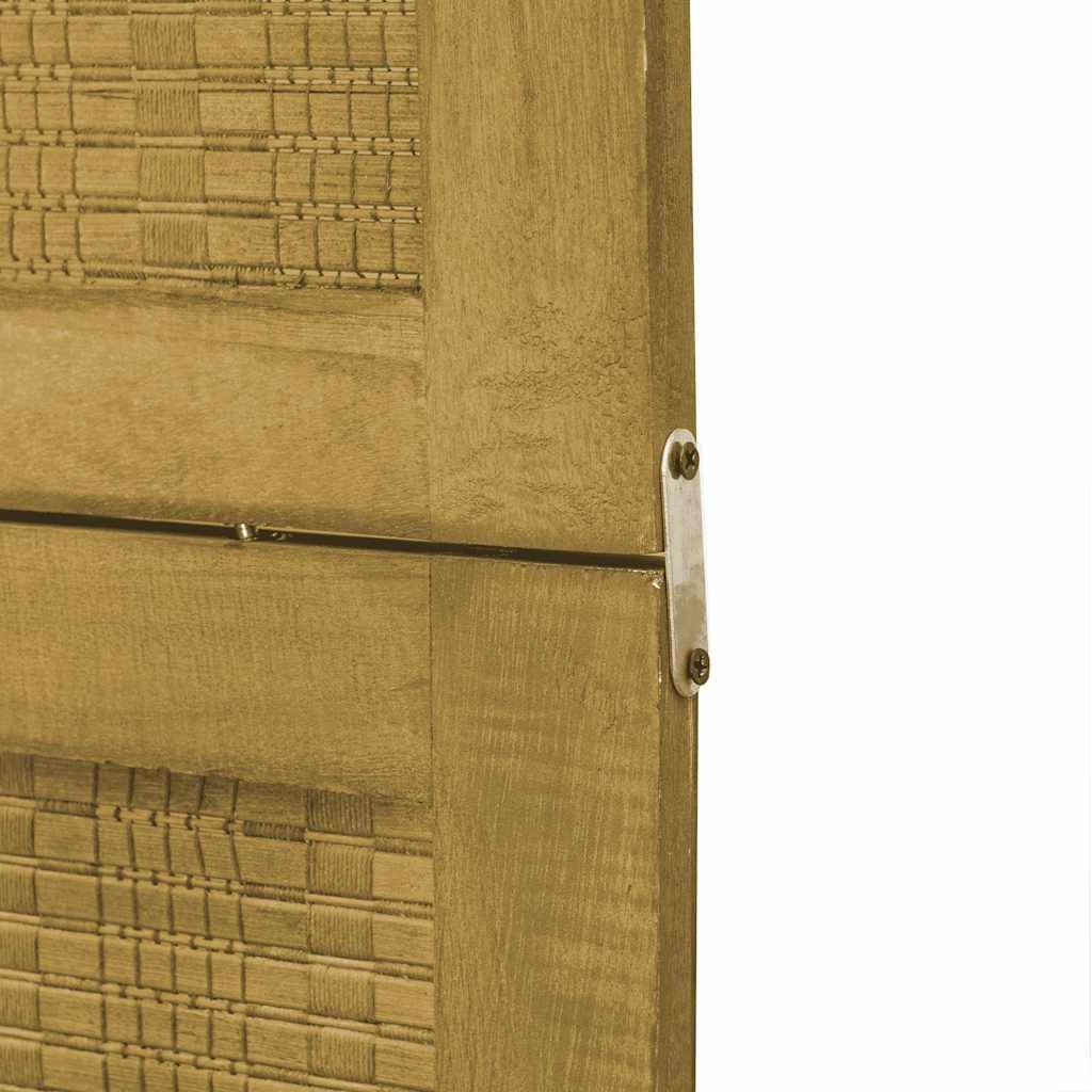 Paravent pliable en bois de paulownia et bambou - 3 panneaux - 105-110 x 220 cm - Brise-vue pliable - Design robuste pour salon, chambre à coucher et bureau - Marron